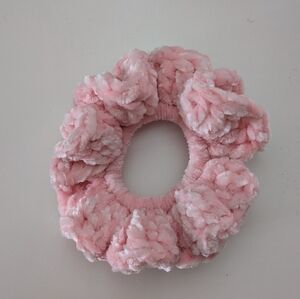 Pink Velvet Scrunchie